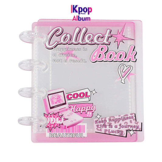 New high-value acrylic one-grid card album, mini portable mushroom buckle, love bean Polaroid small card album