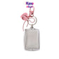 Transparent acrylic love bow keychain pendant can be placed, ID photo, big head sticker, photo frame, star chasing pendant, female.