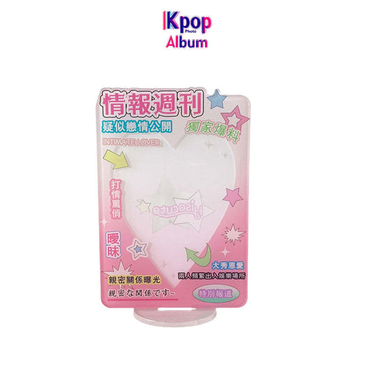 Hisocute magazine style text fun desktop photo frame star chasing girl three inch cartoon standing brand decorative ornament