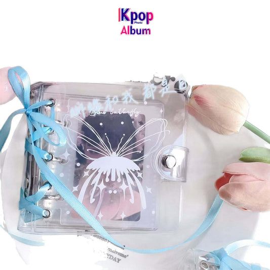 3 Ring Binder Ribbon Butterfly Transparent PVC