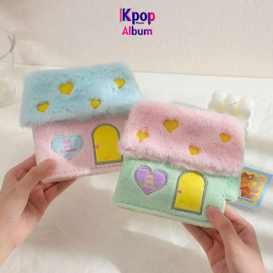 Plush 3inches Binder Photocard Holder Kpop Idol Photo Album Cute Photocards Album Collect Book Para Fotografias 포토카드 포장용품