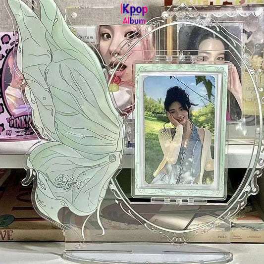 Revolving butterfly around the acrylic decorative small card display standing card 3 inch photo card original brand