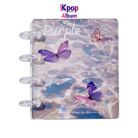4 Ring Binder 3 Inch Binder Summer Special-Water Butterfly Kpop Photocard Binder