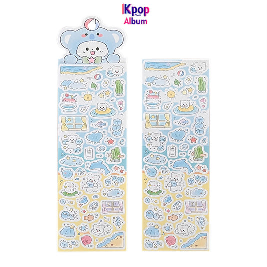 bear series stickers cute cartoon goo ka diy decorative stickers girl hand account stickers wholesale