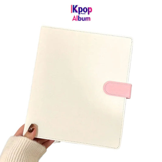 Macaroon A5 Kpop Photocard Binder Collect Book PU Photo Album Idol Picture Cards Storage Korea Kawaii School Stationery