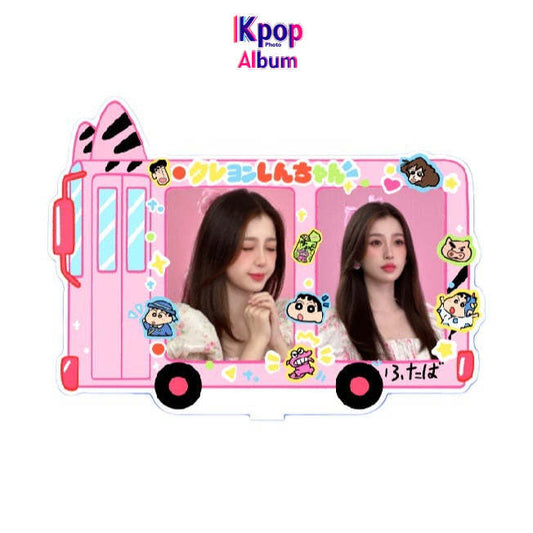cartoon small card acrylic photo frame Polaroid photo Idol star universal three-inch dual card position card stand