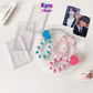 Summer transparent acrylic hard card cover, love keychain pendant card bag, girl Polaroid 3-inch star chasing card cover