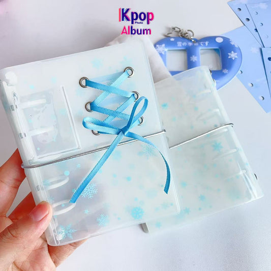 M5 transparent snowflake strap loose-leaf handbook student DIY portable excerpt clock in diary