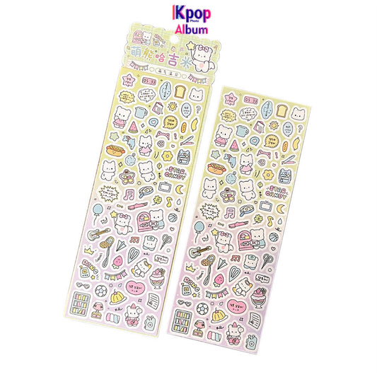 Korean ins creative stickers goo card sticker children goo plate handbook DIY sticker cute material sticker wholesale