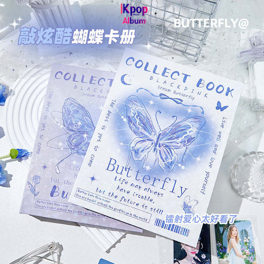 Colorful Dream Butterfly Card Album 3 Inch Loose-leaf Polaroid Album Storage Laser High Value Star Chasing Storage Album