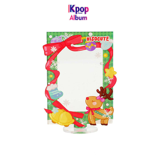 Cute Christmas 3-inch photo frame standing card cartoon festive atmosphere desktop love bean small card couple photo display stand