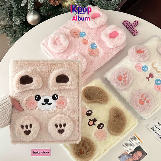 Plush loose-leaf photo album A5 card small card storage book one square four square loose-leaf card book