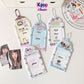 Student cartoon graffiti animal PVC hollow transparent three-inch card cover girl star chasing small card display pendant card bag