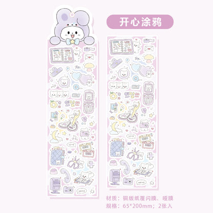bear series stickers cute cartoon goo ka diy decorative stickers girl hand account stickers wholesale