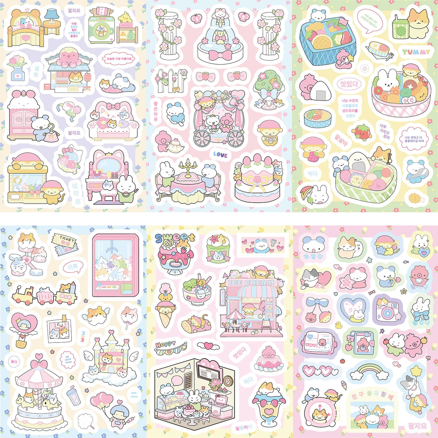 8 Cartoons Spring Travel Graffiti Collage Decorative DIY Mobile Phone Case Tablet Skateboard Waterproof Non-Infringement Sticker