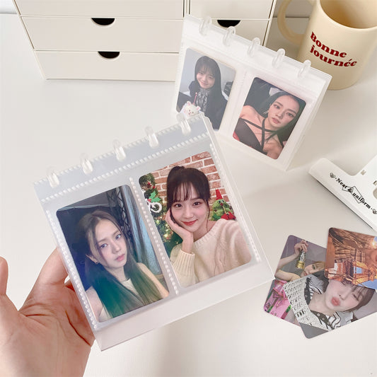 Simple and transparent pp mushroom buckle album photo frame three-inch Polaroid desktop ornament storage album Star chasing small card album