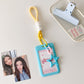 Candy color sliding cover 3 inch card cover, student lanyard, bus card, subway card, card bag, student star chasing display, small card cover.