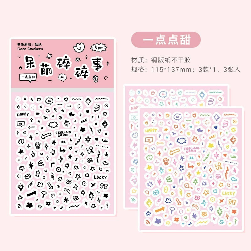 bear series stickers cute cartoon goo ka diy decorative stickers girl hand account stickers wholesale