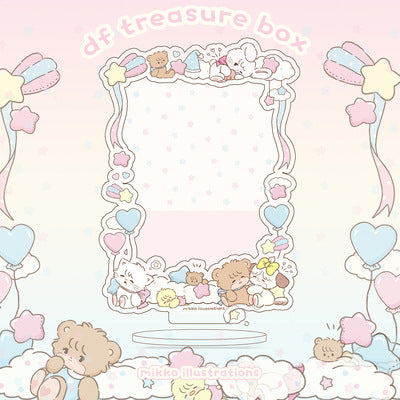 Cat card acrylic photo frame Polaroid photo Idol universal three-inch double card position card card