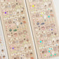Korean ins same laser bear sticker cute hot silver rabbit sticker DIY decorative material goo card sticker