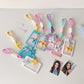 Candy color sliding cover 3 inch card cover, student lanyard, bus card, subway card, card bag, student star chasing display, small card cover.