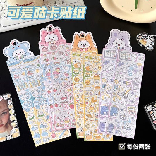 bear series stickers cute cartoon goo ka diy decorative stickers girl hand account stickers wholesale