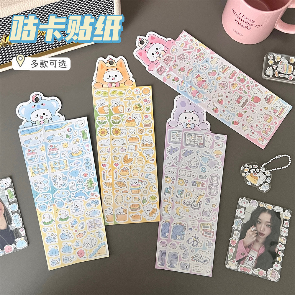 bear series stickers cute cartoon goo ka diy decorative stickers girl hand account stickers wholesale