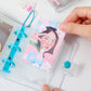 2 Inch 3 Ring Binder Cartoon Bear PVC Mini Binder Toploader Loose-leaf Photo Album+10 Inner Pages