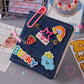 1 Gongge denim card album, retro mini 3-inch Polaroid fabric album, star chasing, idou small card loose-leaf storage album