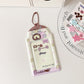 Student cartoon graffiti animal PVC hollow transparent three-inch card cover girl star chasing small card display pendant card bag