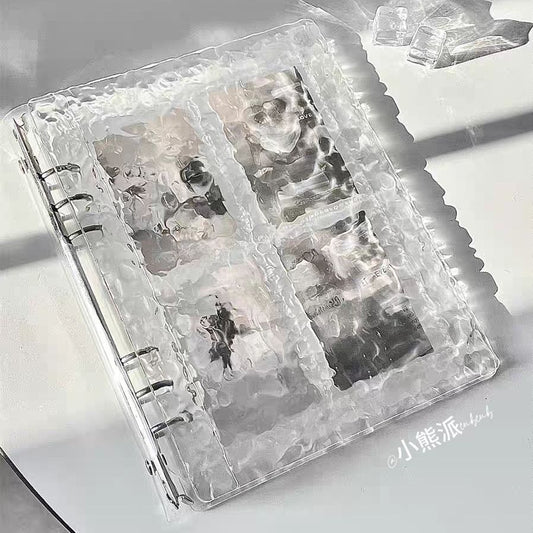 Transparent Crystal Corrugated Card Album A5 Loose-leaf Sigong Grid Three Inch Idol Polaroid Star Chasing Small Card Album Storage Album