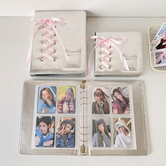 ins Korean Ballet Silver Loose-leaf Album A5 Small Card Storage Album Student Glossy