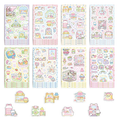 8 Cartoons Spring Travel Graffiti Collage Decorative DIY Mobile Phone Case Tablet Skateboard Waterproof Non-Infringement Sticker
