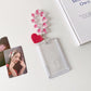 Summer transparent acrylic hard card cover, love keychain pendant card bag, girl Polaroid 3-inch star chasing card cover