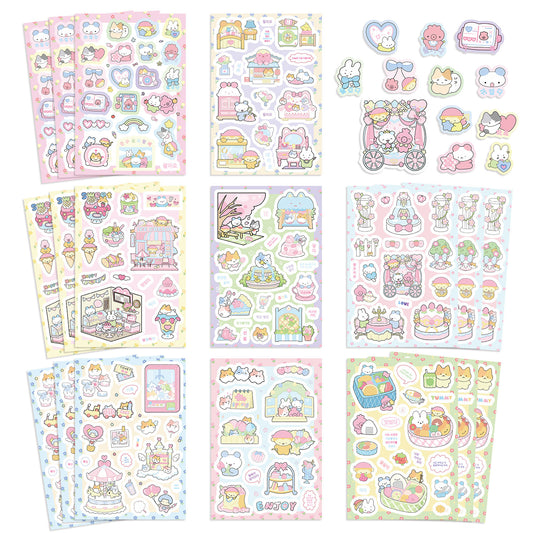 8 Cartoons Spring Travel Graffiti Collage Decorative DIY Mobile Phone Case Tablet Skateboard Waterproof Non-Infringement Sticker