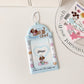 Student cartoon graffiti animal PVC hollow transparent three-inch card cover girl star chasing small card display pendant card bag