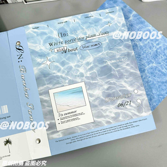 Maldives high-value A5 loose-leaf card album, high-end Polaroid photo album, card storage ins wind Sigong grid