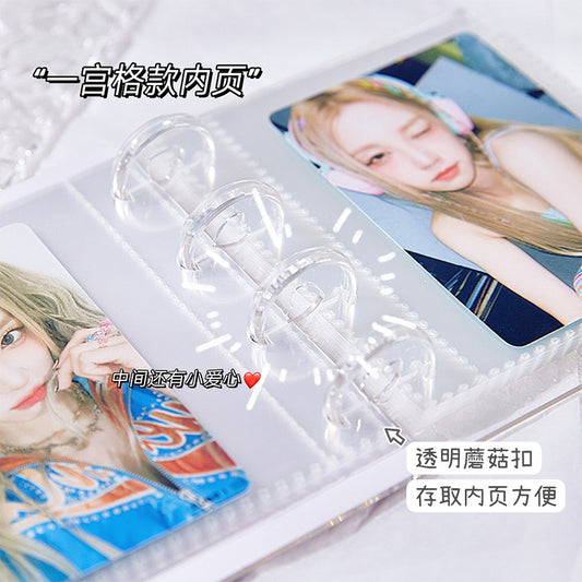 Water Butterfly Acrylic One Grid Card Album Transparent High Value Color Small Fresh Mini 3 Inch Star Chasing Album