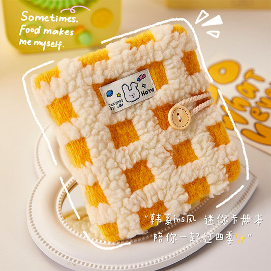 Warm plush grid one palace grid card album Pony Poly mini Polaroid storage photo album 3 inch small card chasing stars