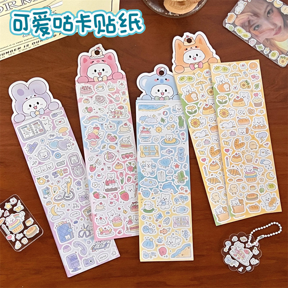 bear series stickers cute cartoon goo ka diy decorative stickers girl hand account stickers wholesale