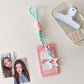 Candy color sliding cover 3 inch card cover, student lanyard, bus card, subway card, card bag, student star chasing display, small card cover.
