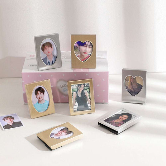 Simple metal mini photo frame two-inch big head sticker display frame protective frame decorative frame certificate photo desktop ornament