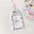 Student cartoon graffiti animal PVC hollow transparent three-inch card cover girl star chasing small card display pendant card bag