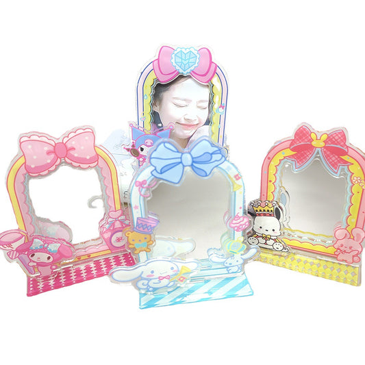 Sanrio Mirror Acrylic Standing Brand Kulo Mipacha Dog Yugui Dog Melody Gifts Wholesale Tabletop Ornament