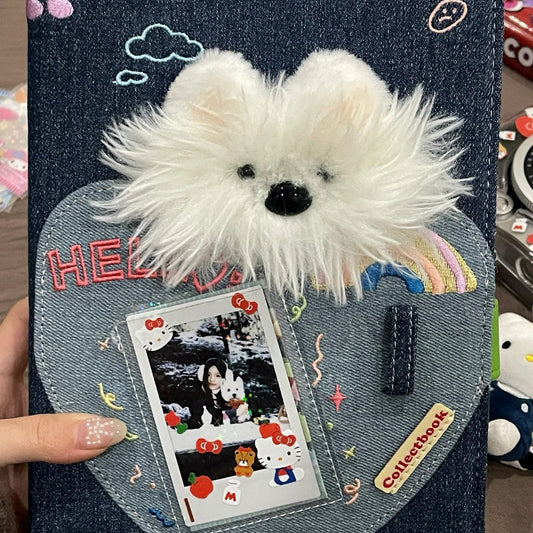 plush puppy denim card album A5 Sigongge loose-leaf Polaroid small card DIY storage album
