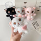 2025 new cartoon backpack cat plush doll pendant student schoolbag decoration cartoon keychain doll girl