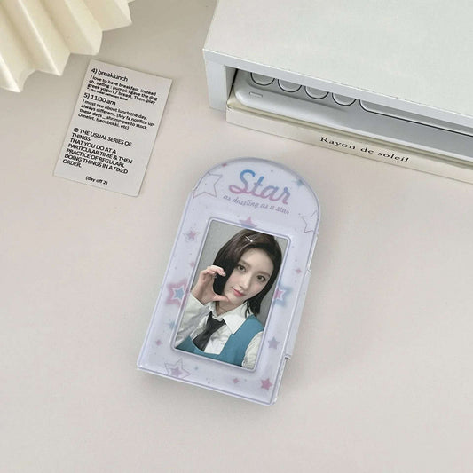 3inches Photocard Holder Binder Kpop Idol Photo Album with 32 Pockets Photocards Collect Book Cute Album A