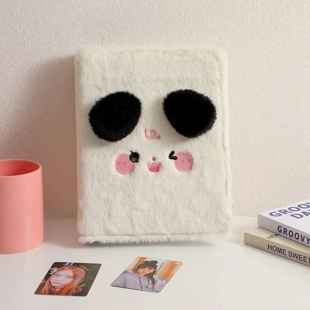 A5 Binder Photocard Holder Cute Plush Photo Album Kpop Idol Photocards Collect Book Student School Notebook Stationery Only cover-S2