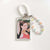 Crystal Butterfly 3inch Kpop Photocard Holder Photo Display Album Credit ID Card Bus Card Cover Keychains Protective Case flower1