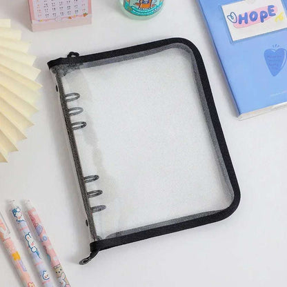 A5 Zipper Binder Photocard Holder Kpop Idol Photo Album DIY Journal Dairy Picture Collect Book School Stationery Supplies Only cover-S1